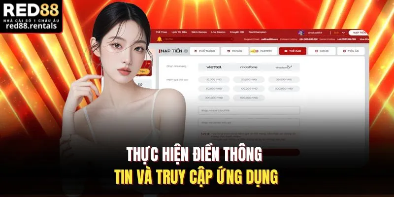 Thực hiện điền thông tin và truy cập ứng dụng